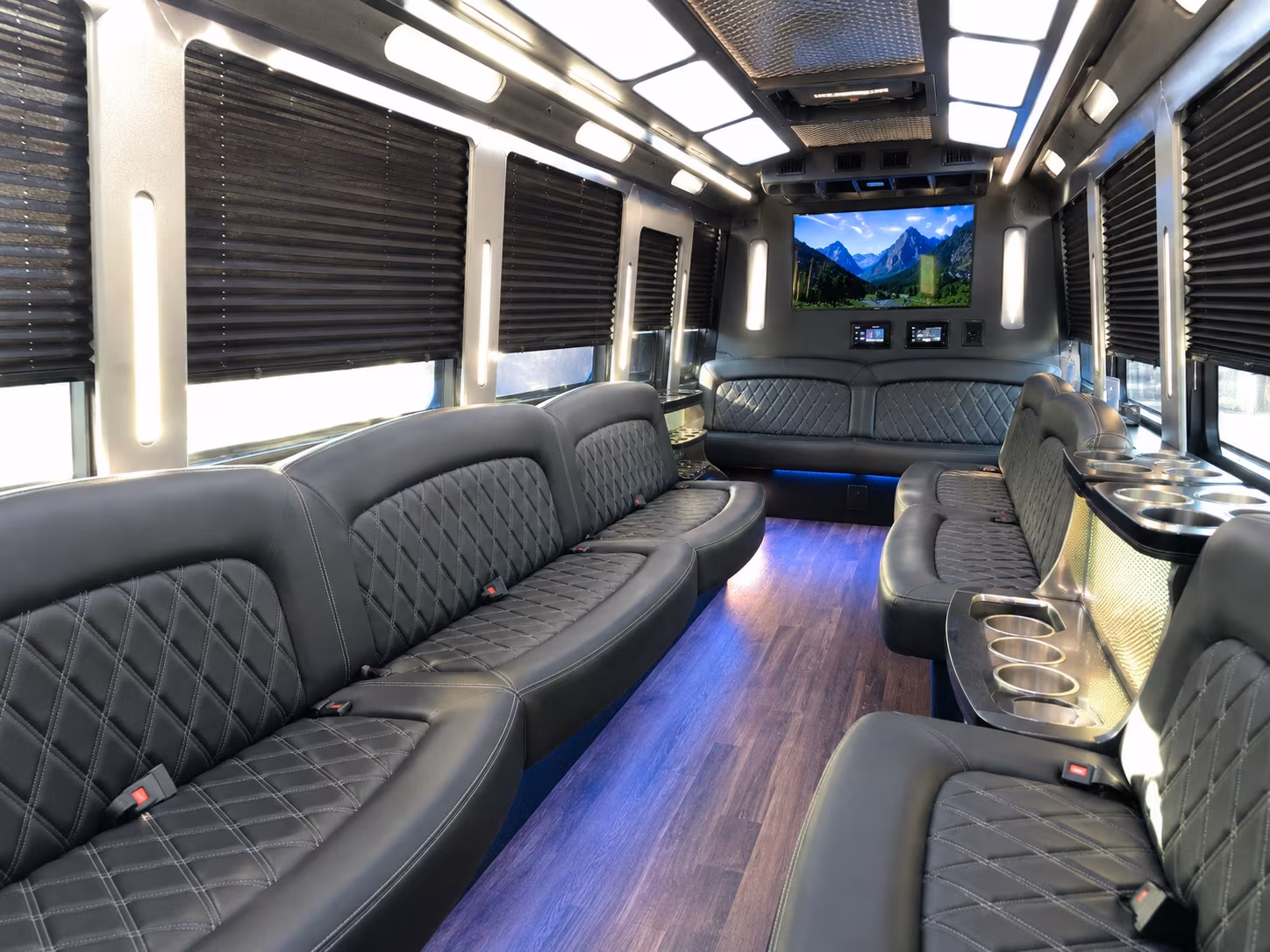 28 Passenger Party Bus Interior