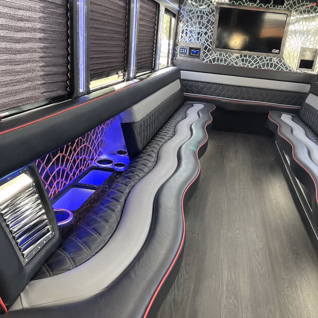 San Antonio Bachelor & Bachelorette Transportation party bus exterior