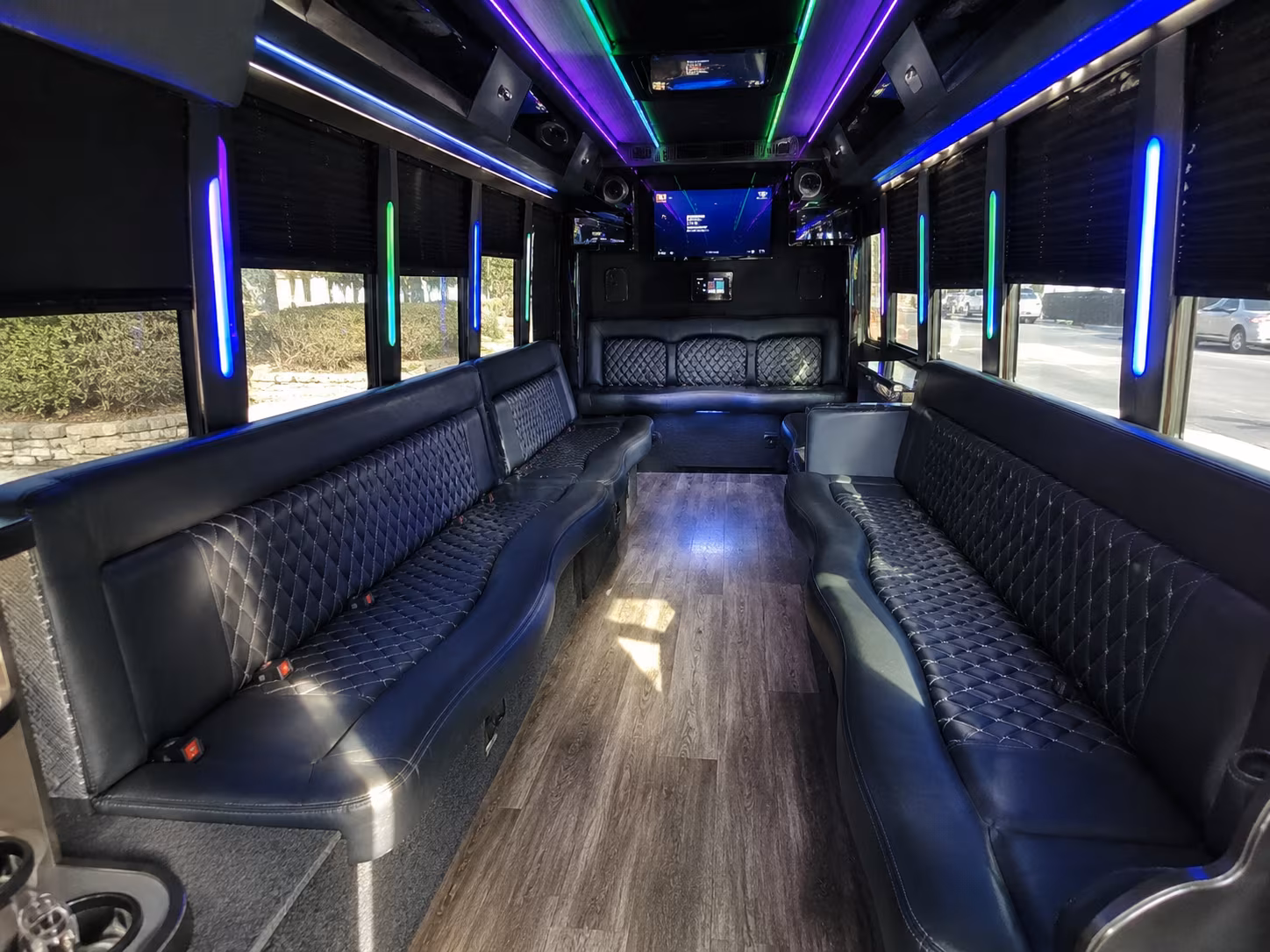 San Antonio Concert & Music Festival Transportation party bus interior