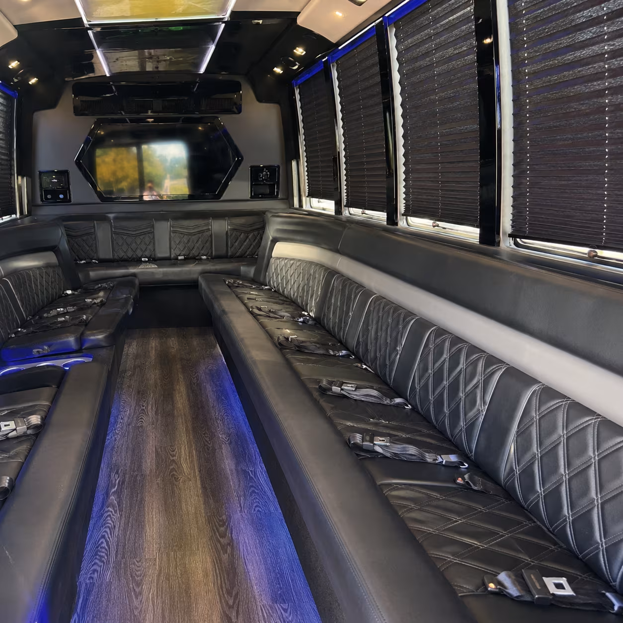 San Antonio Private Event Transportation party bus exterior