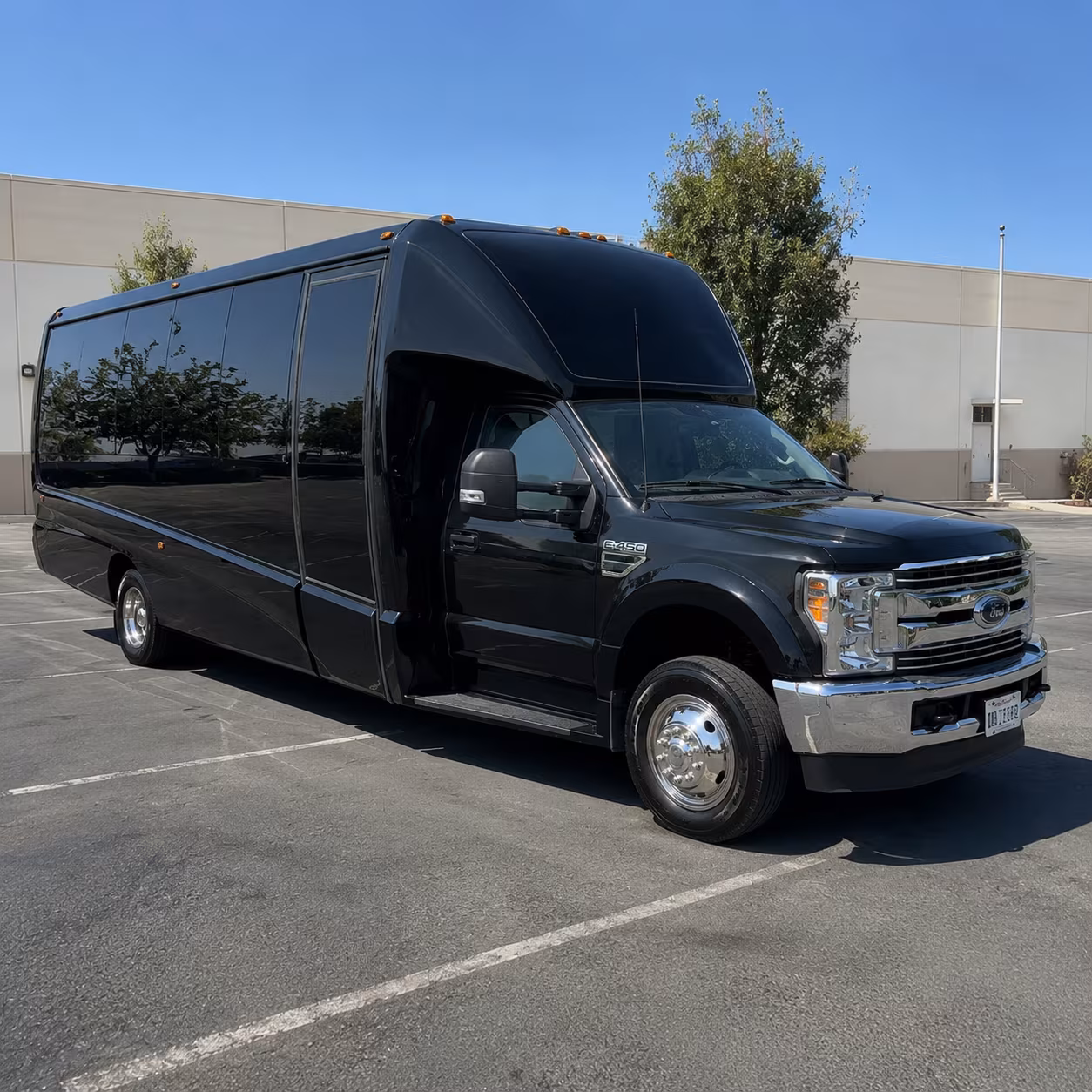 San Antonio Private Event Transportation party bus exterior