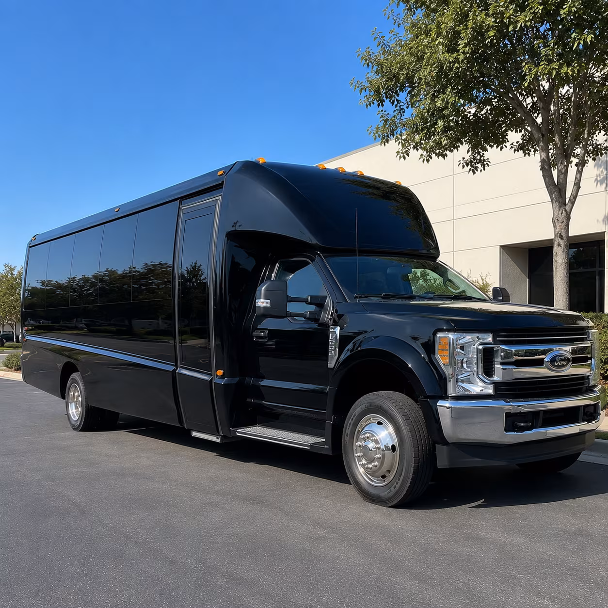 San Antonio School Event Transportation party bus exterior