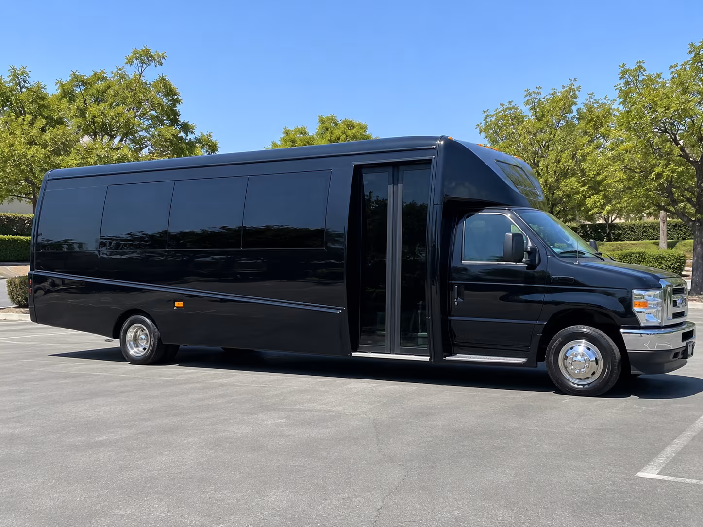 San Antonio School Event Transportation party bus exterior