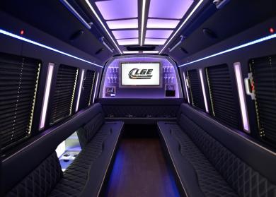 McAllen 18 Passenger Limo Bus Interior