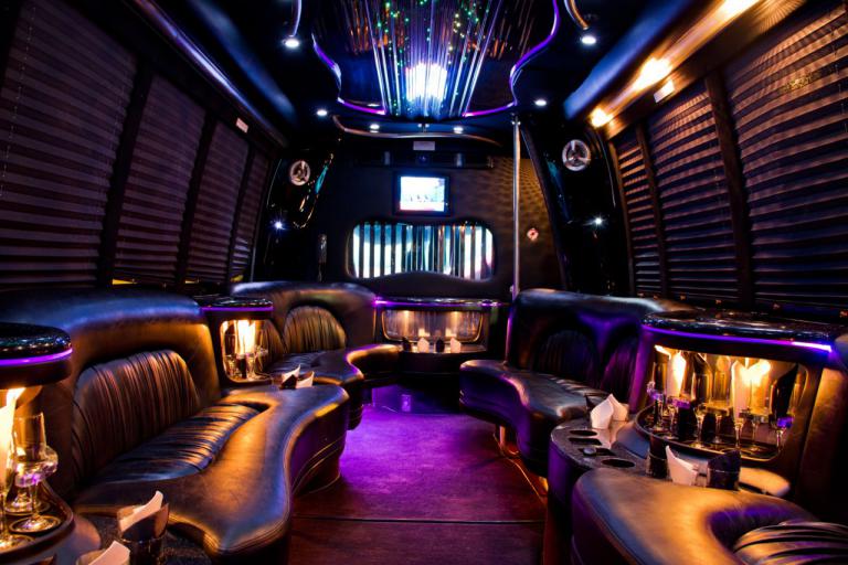 San Marcos 22 Passenger Party Bus Interior