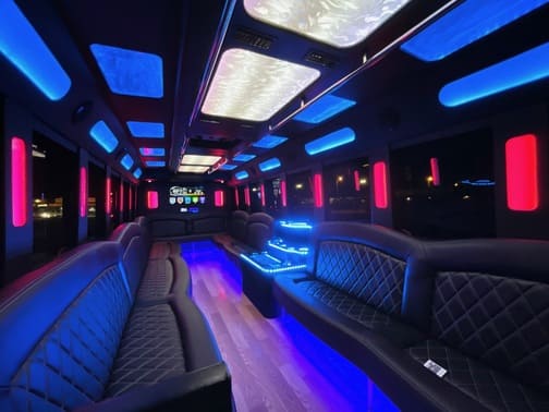 McAllen 35 Passenger Party Bus Interior