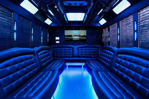 Laredo 36 Passenger Party Bus Interior