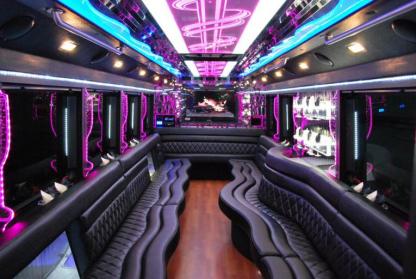 San Marcos 50 Passenger Party Bus Interior